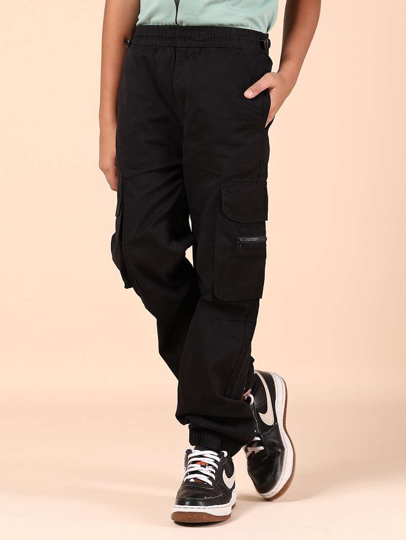 boys soild mid rise cargo