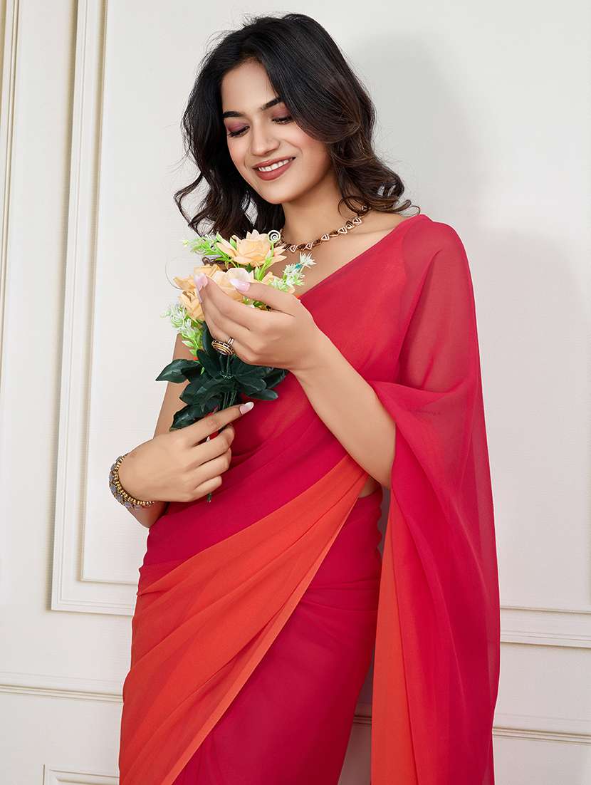 women ombre ready to wear saree with blouse - 21866039 -  Standard Image - 3