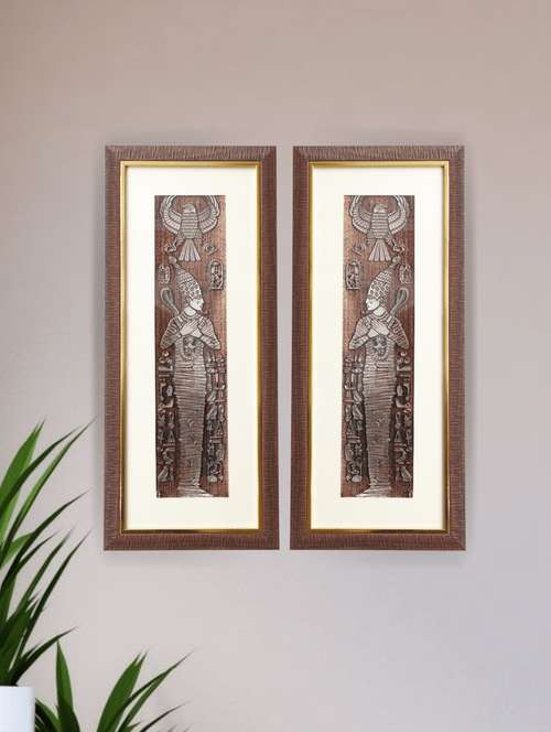 egyptian king pharaoh goddess nekhbet embossed foil painting