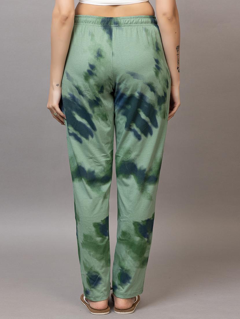 women printed mid rise lounge wear pajama - 21866543 - Standard Image - 3