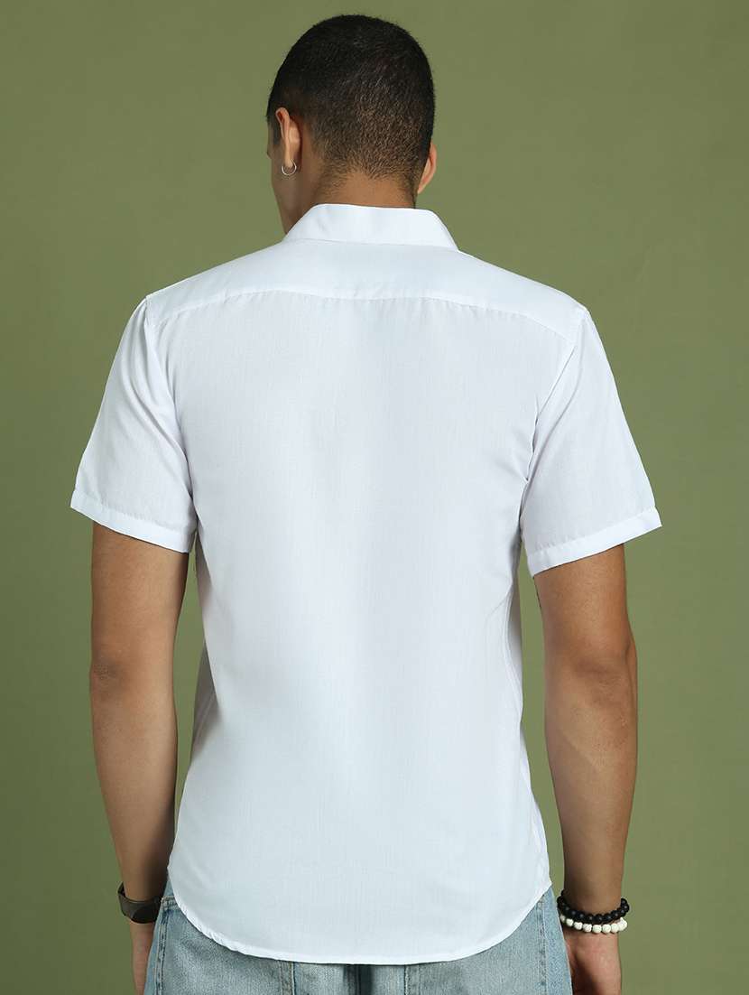 men solid short sleeve regular fit casual shirt  - 21866597 -  Standard Image - 3