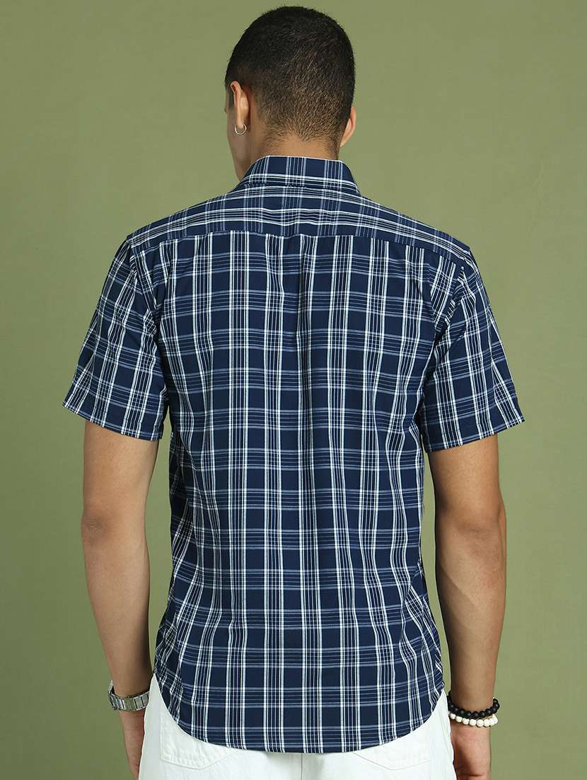 men checked short sleeve regular fit casual shirt  - 21866601 -  Standard Image - 3