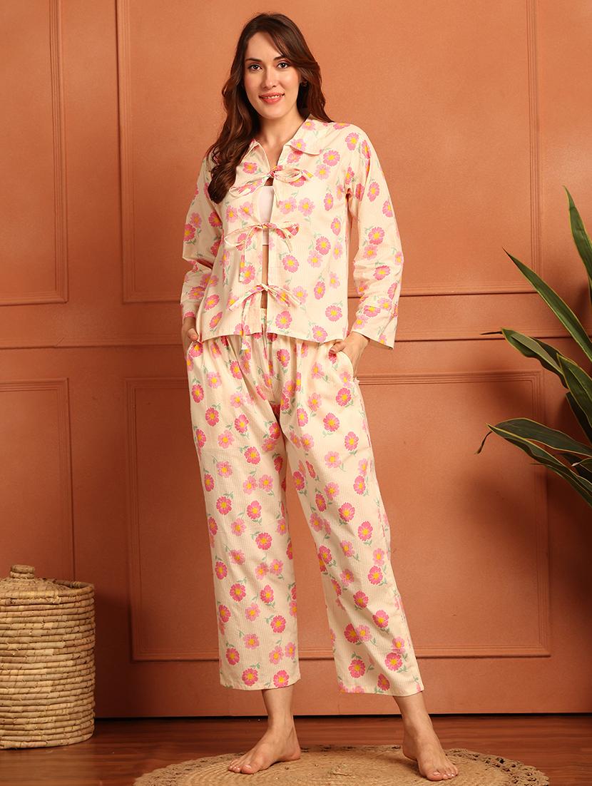 women printed nightwear pyjama set - 21866632 -  Zoom Image - 0