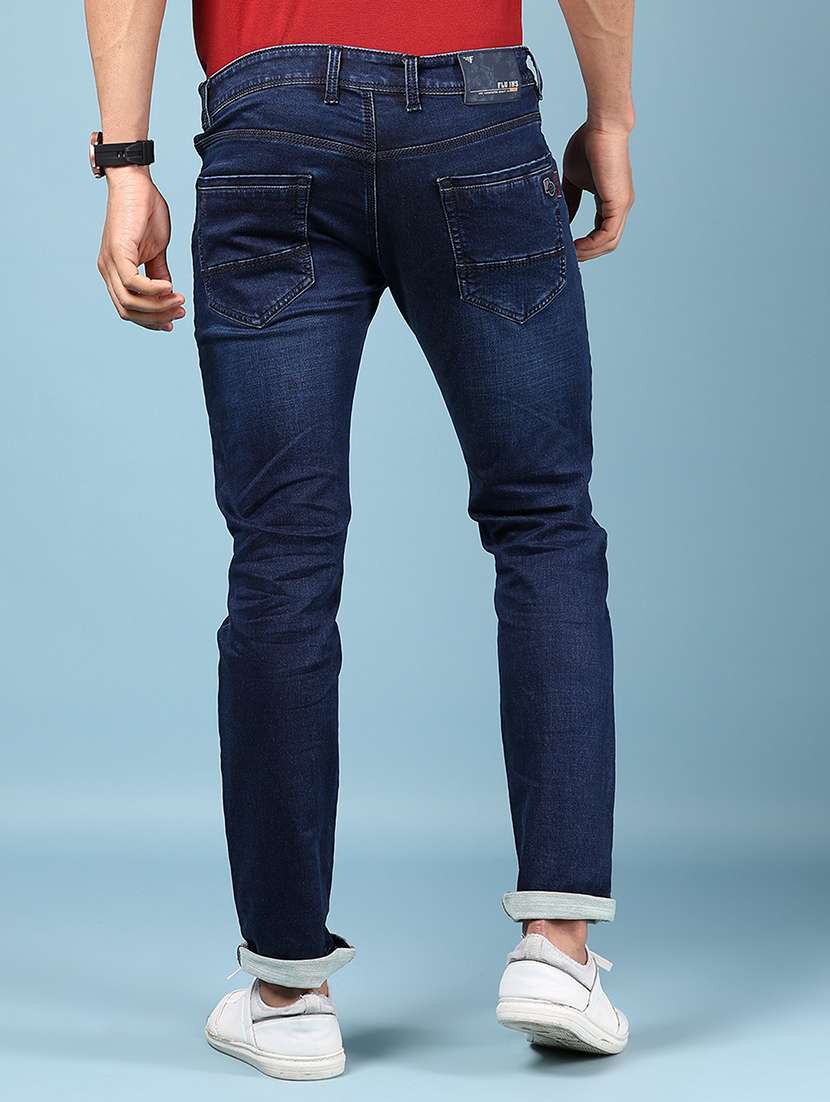 Men Solid Mid Rise Slim Fit Jean - 21870995 -  Standard Image - 3