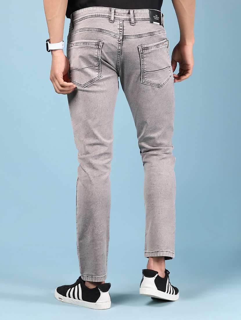 men solid mid rise slim fit jean - 21871314 - Standard Image - 3