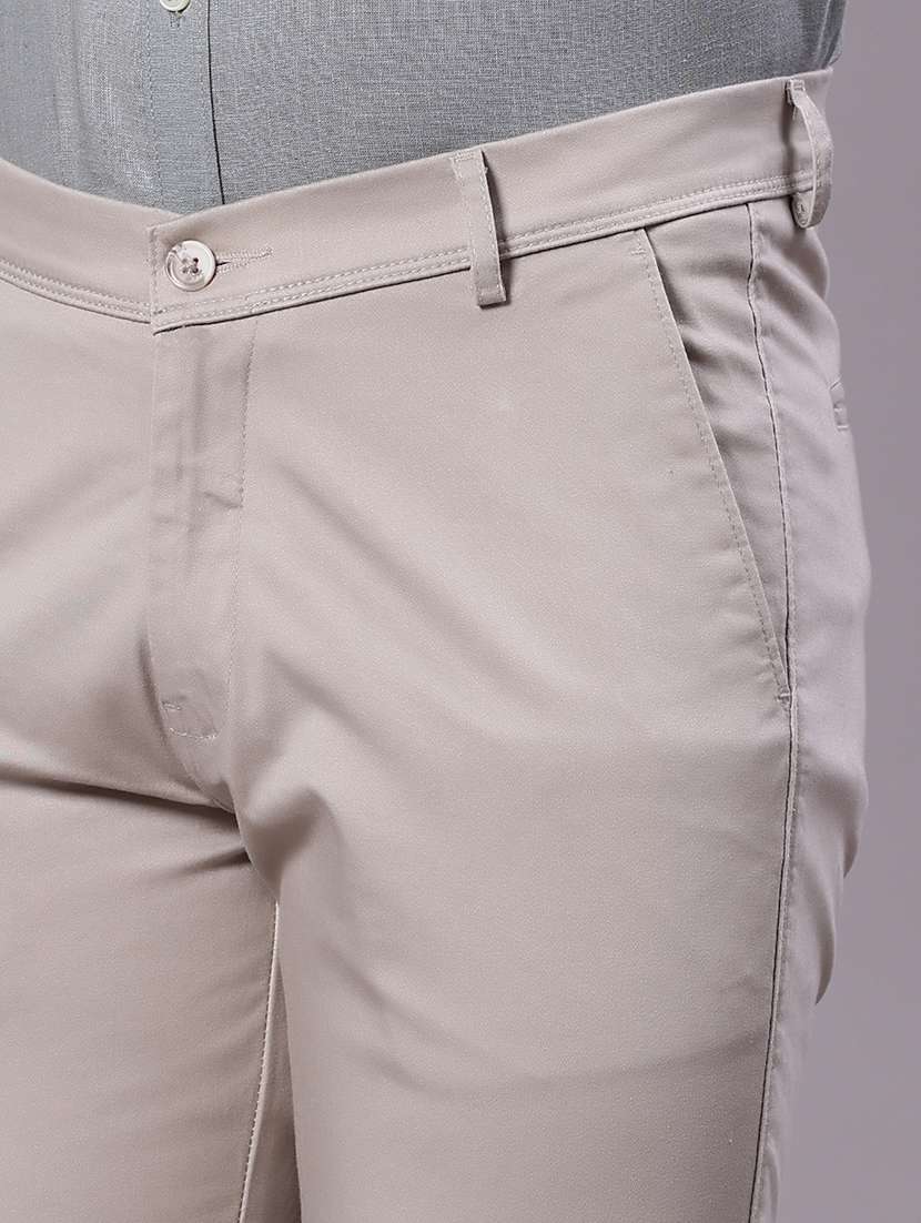 men solid mid rise casual chinos - 21871857 -  Standard Image - 5