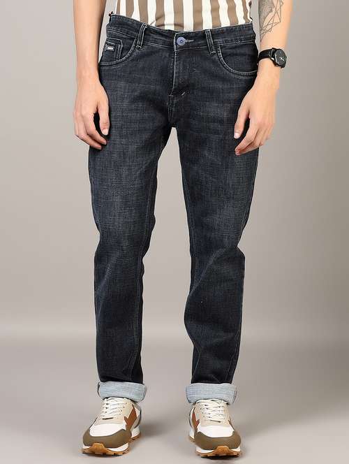 men washed mid rise full length jean - 21871939 - Standard Image - 0