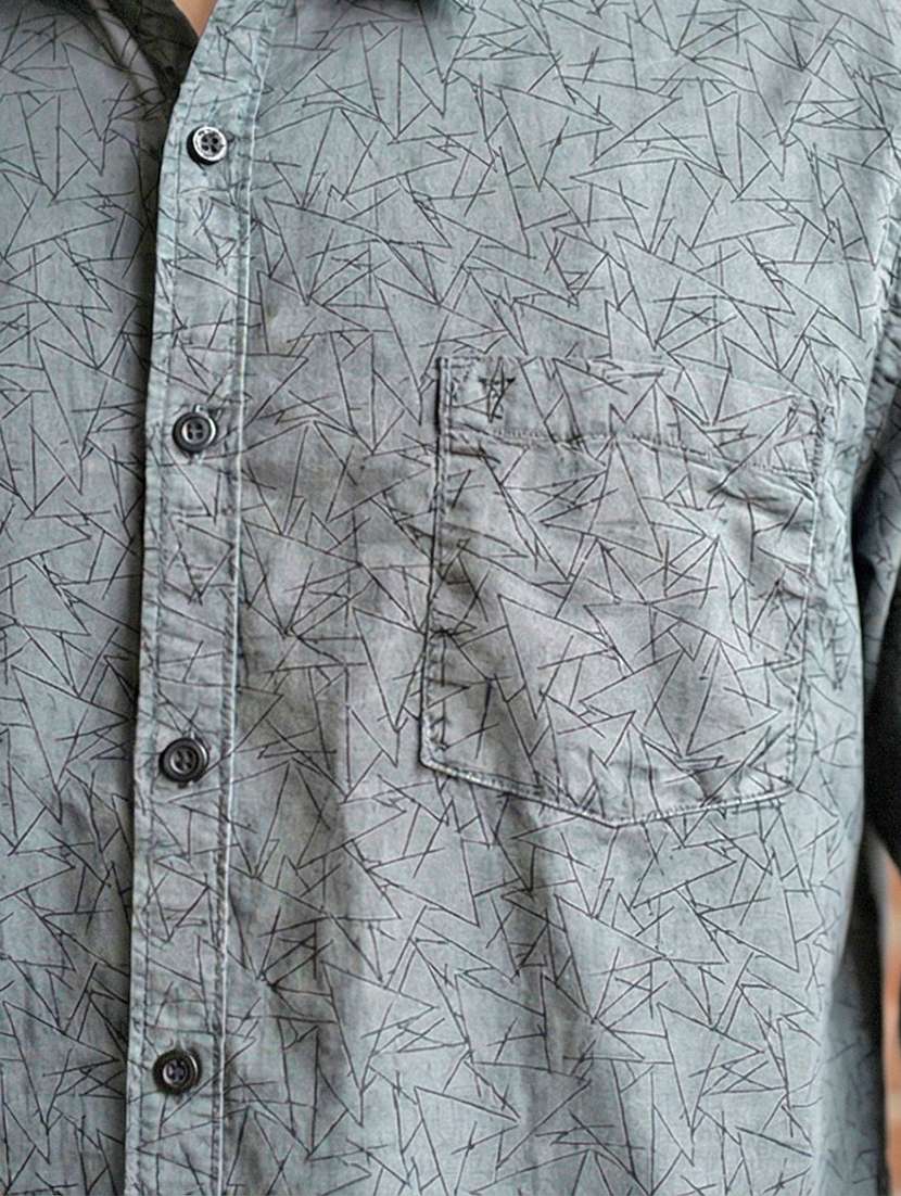 men printed long sleeve regular fit casual shirt - 21872131 -  Standard Image - 3