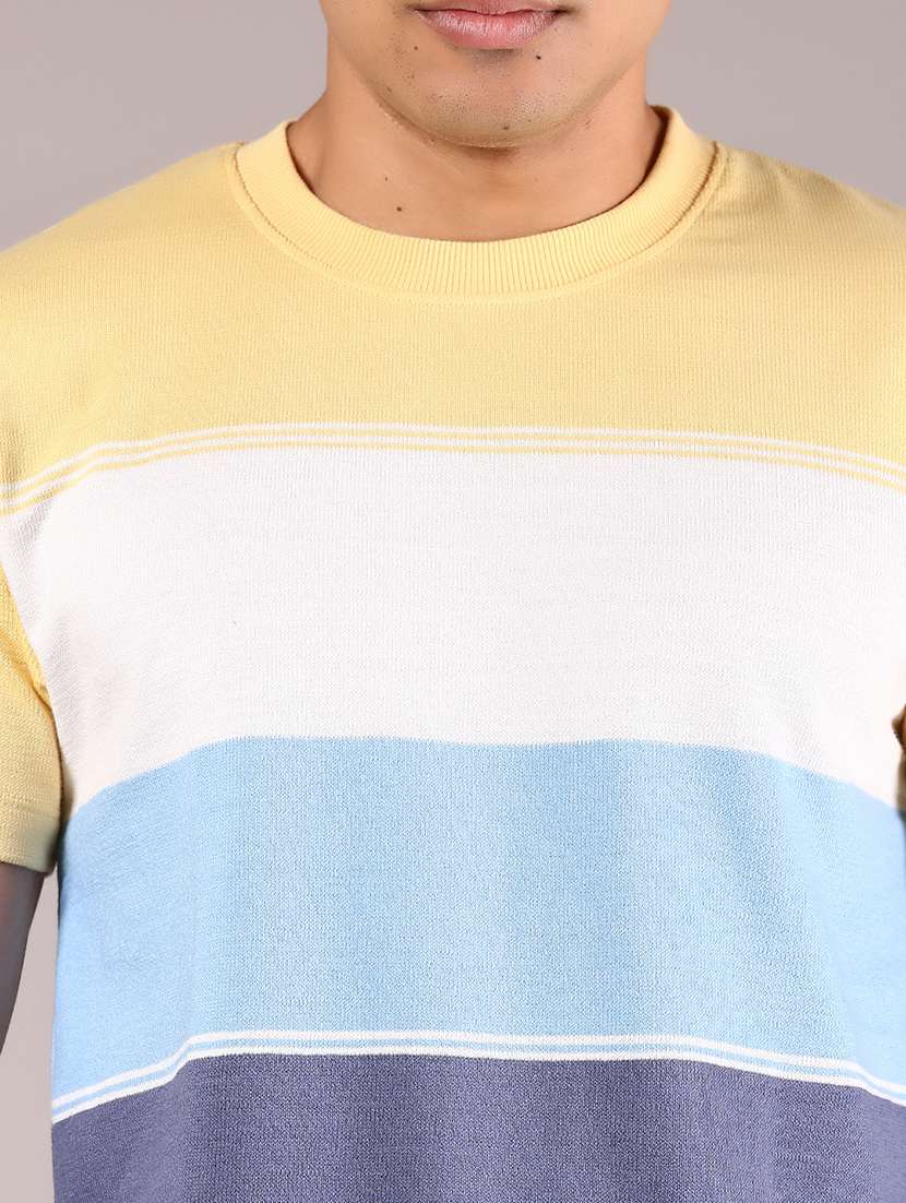 men color block short sleeve regular fit t-shirt - 21872293 -  Standard Image - 3