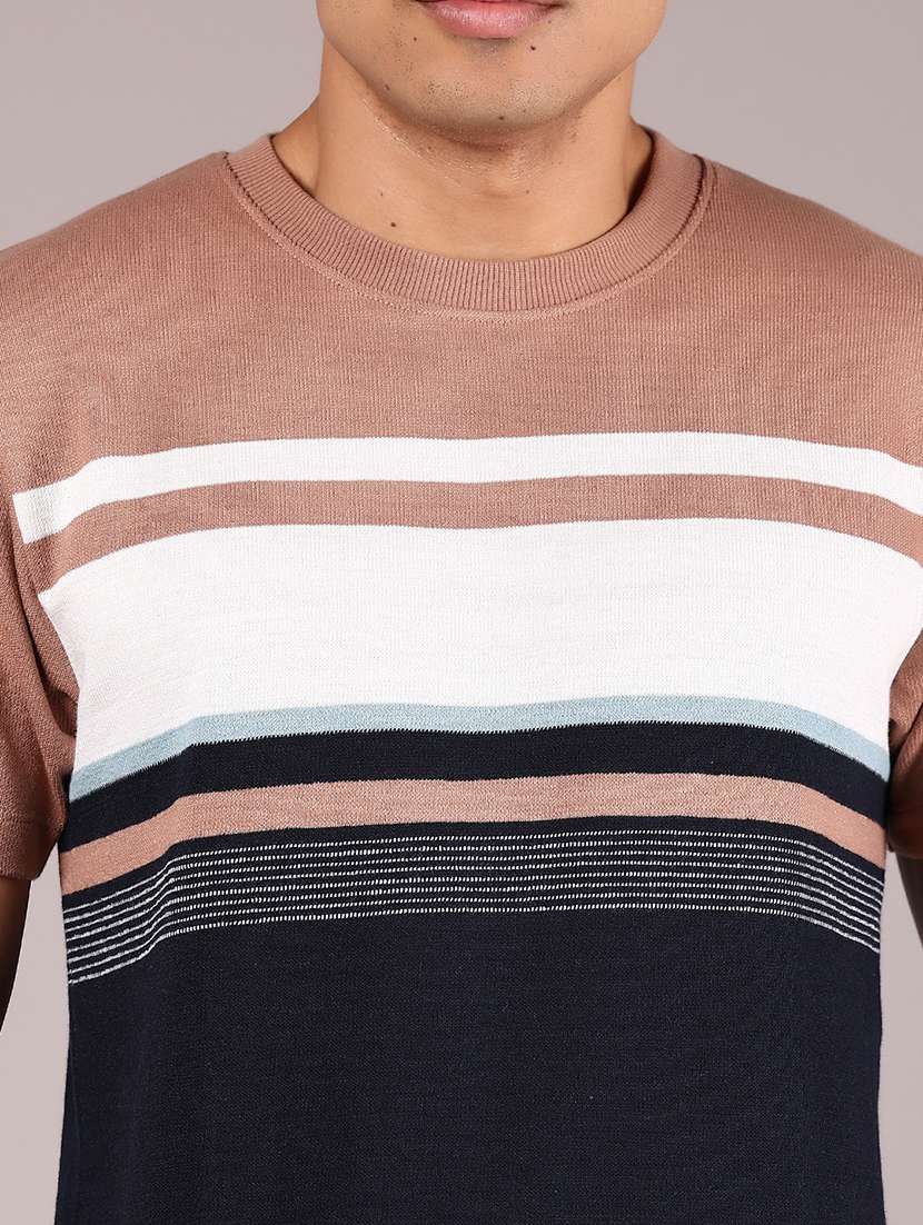 men color block short sleeve regular fit t-shirt - 21872298 - Standard Image - 3