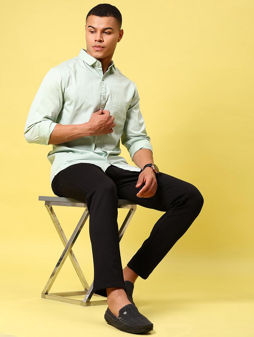 men solid collared long sleeve shirt - 21872355 - Standard Image - 5