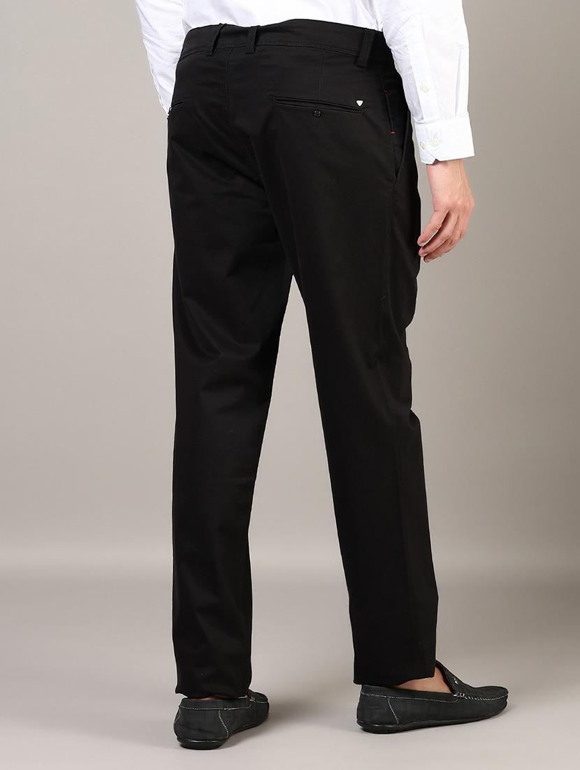 men solid mid rise straight fit chinos - 21872360 - Standard Image - 3