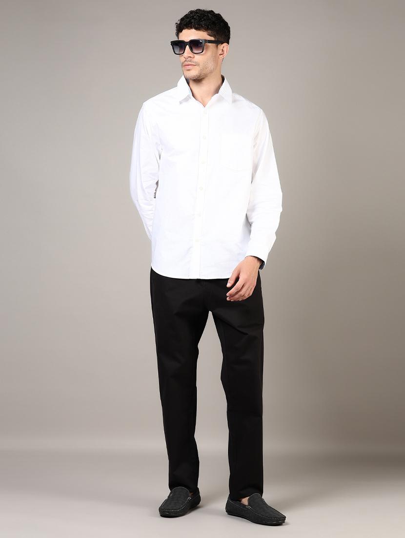 men solid mid rise straight fit chinos - 21872360 - Standard Image - 5