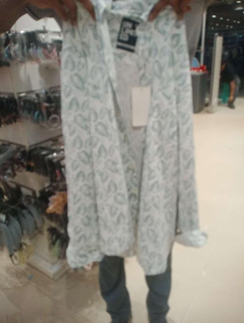 green linen casual shirt - 21872450 -  Standard Image - 0