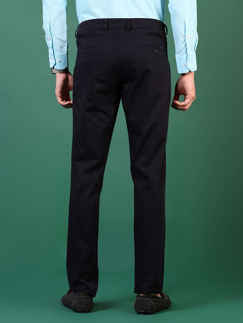 men solid mid rise casual chinos - 21872490 -  Standard Image - 3