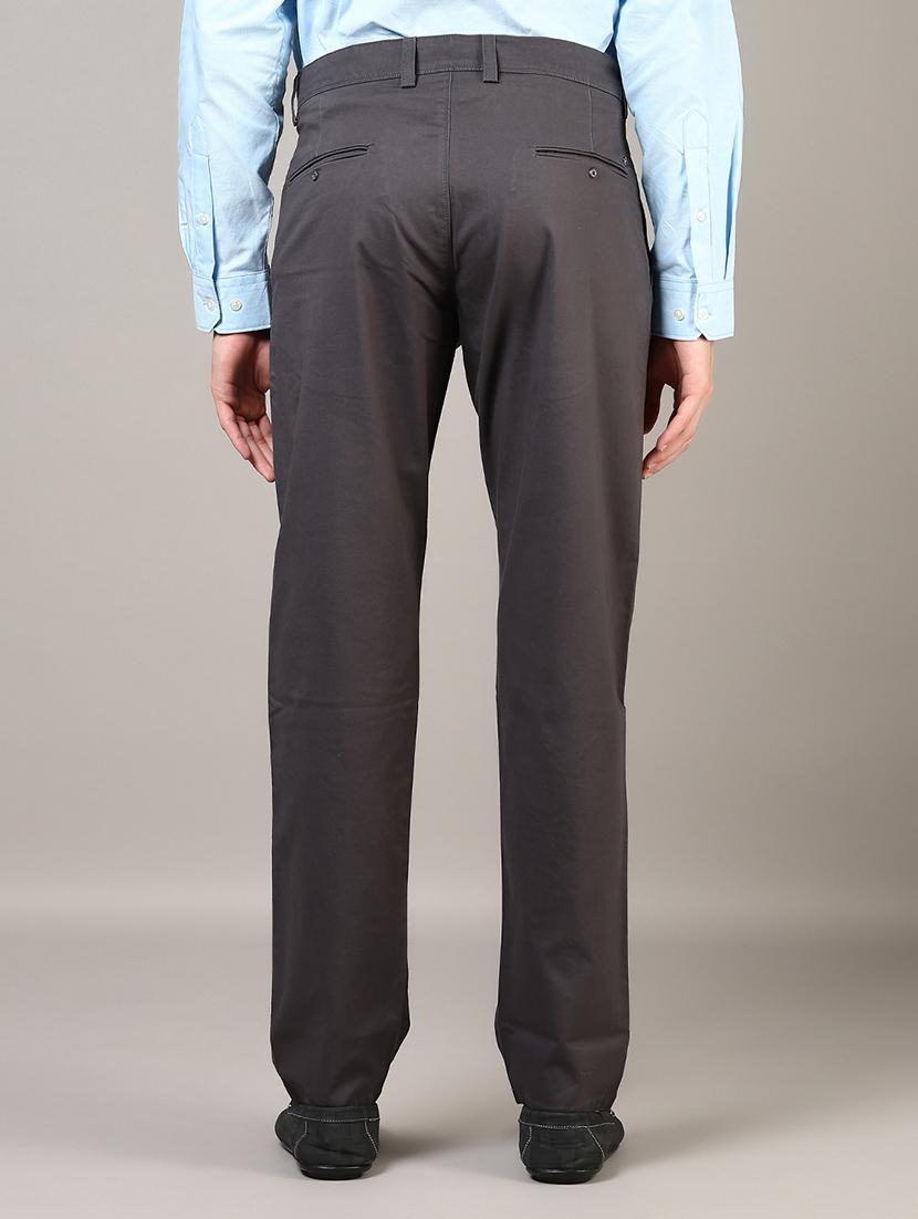 men solid md rise casual chinos - 21872494 - Standard Image - 3