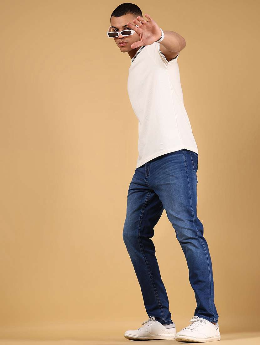 men solid mid rise slim fit jean - 21872527 -  Standard Image - 5
