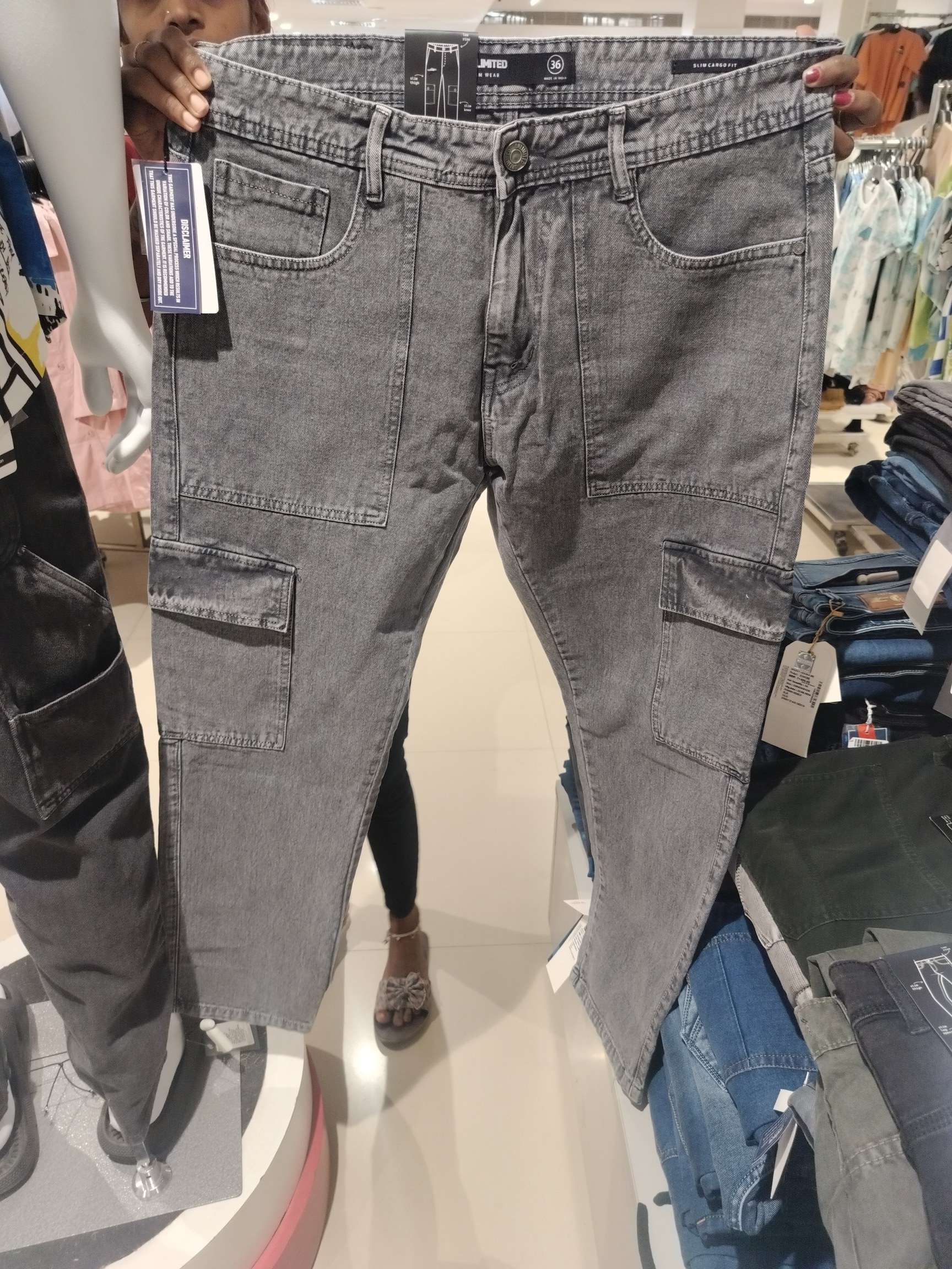 dark grey cotton denim jeans - 21872535 - Zoom Image - 0