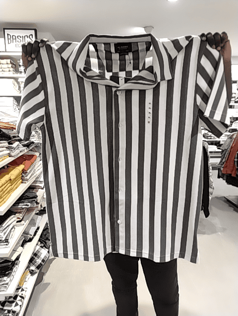grey poly cotton casual shirt - 21872538 - Standard Image - 0