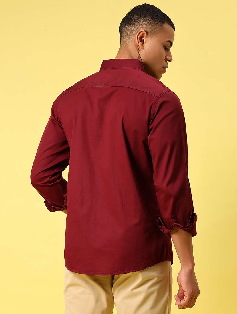 men solid colared long sleeve casual shirt - 21872569 -  Standard Image - 3