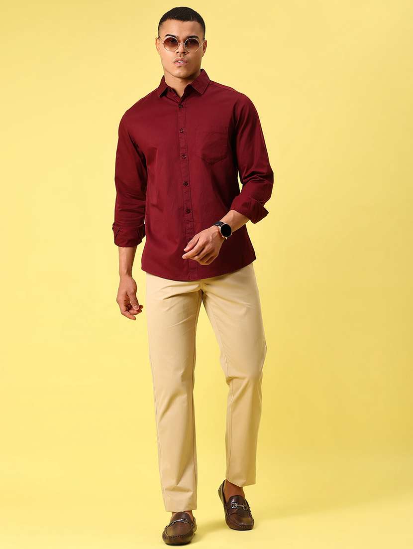 men solid colared long sleeve casual shirt - 21872569 -  Standard Image - 5