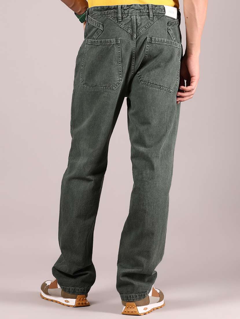 men solid mid rise baggy jean - 21872600 -  Standard Image - 3