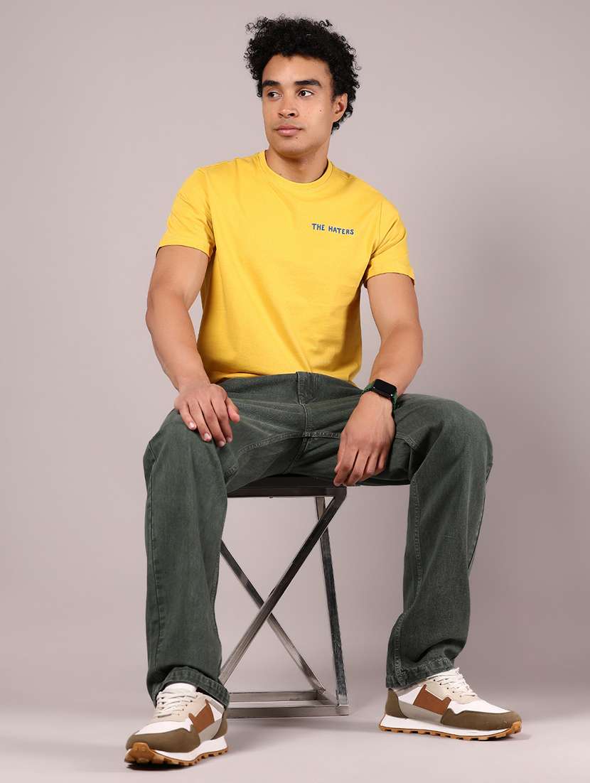 men solid mid rise baggy jean - 21872600 -  Standard Image - 5