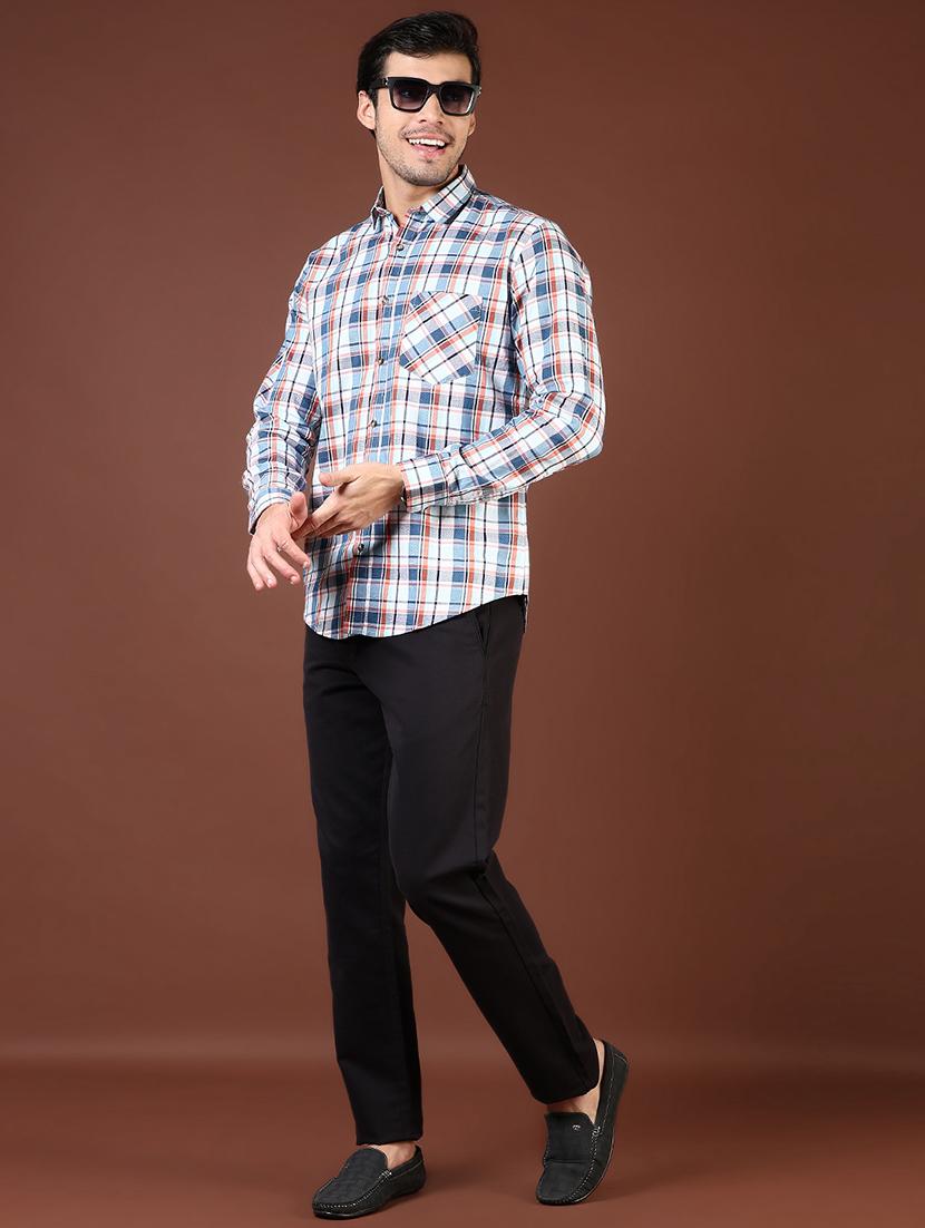 men solid mid rise straight fit chinos - 21872629 - Standard Image - 5