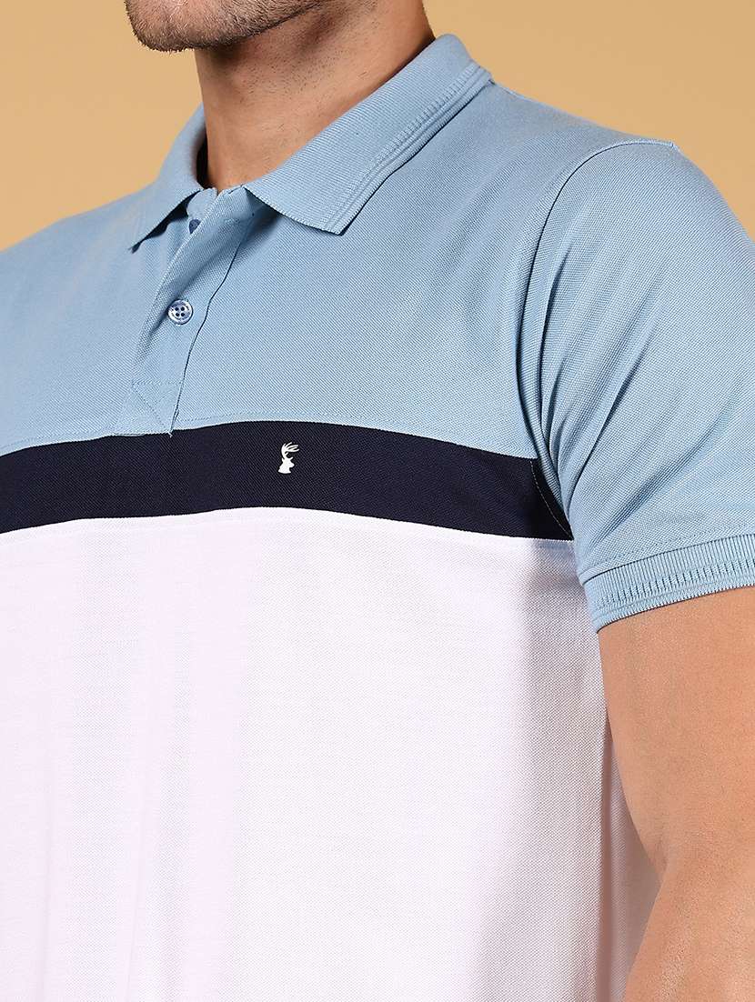 men color block short sleeve regular fit polo t-shirt - 21872639 -  Standard Image - 3
