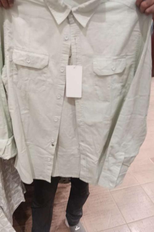light green amsler slub casual shirt - 21872646 - Standard Image - 0