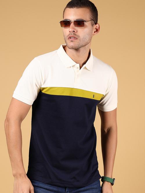 men color block short sleeve regular fit polo t-shirt - 21872666 - Standard Image - 0