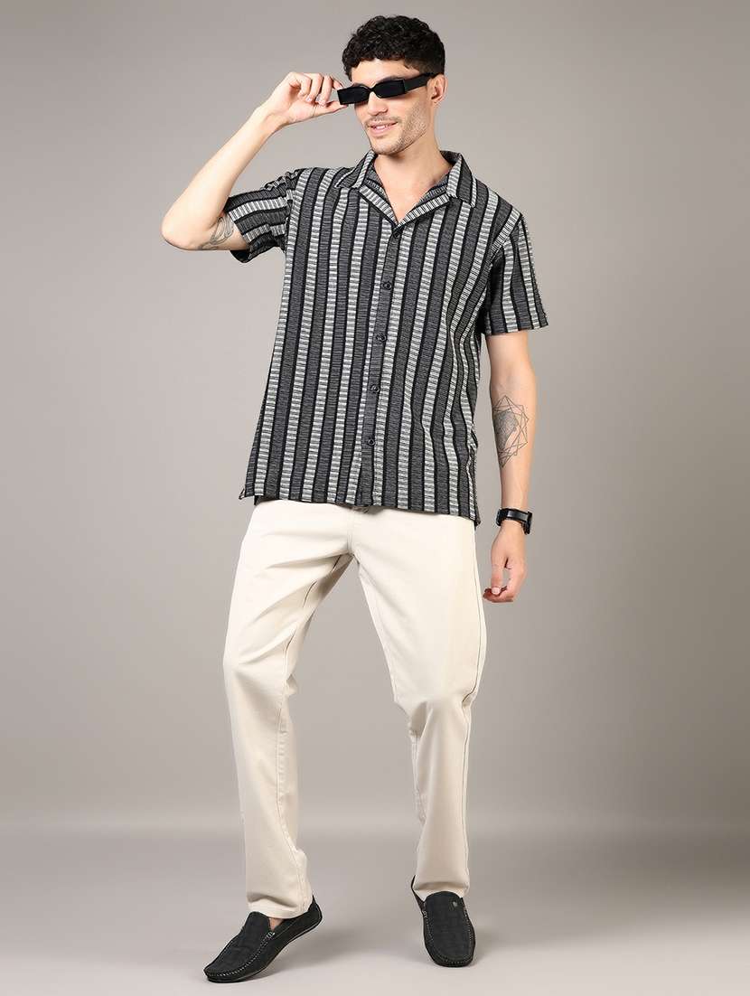 men solid mid rise flat front casual chinos - 21872715 - Standard Image - 5