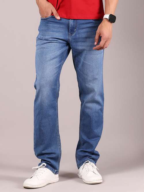 men washed mid rise full length jeans - 21872720 - Standard Image - 0