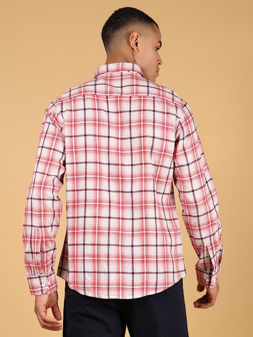 men checkered long sleeve regular fit casual shirt - 21872737 - Standard Image - 3