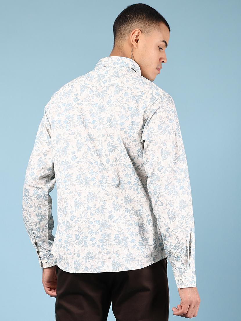 men printed collared long sleeve shirt - 21872738 - Standard Image - 3