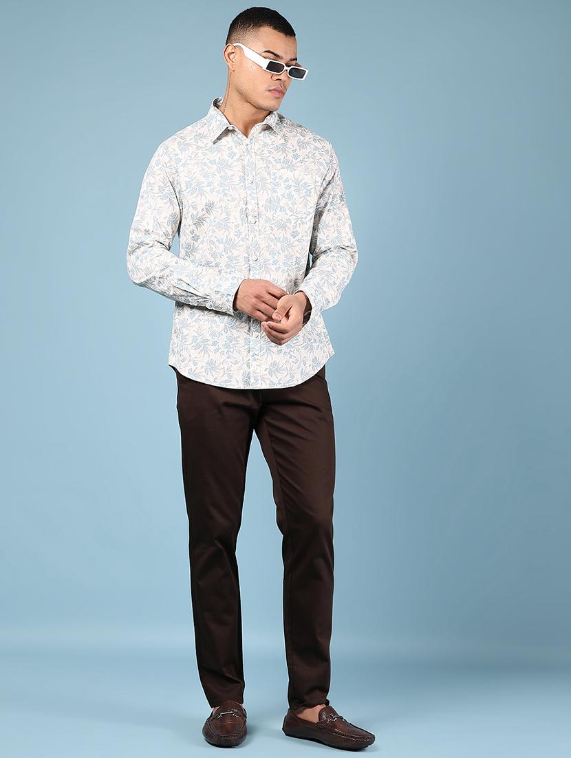 men printed collared long sleeve shirt - 21872738 - Standard Image - 5