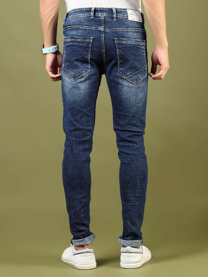 men's blue distressed slim fit jean - 21872745 -  Standard Image - 3