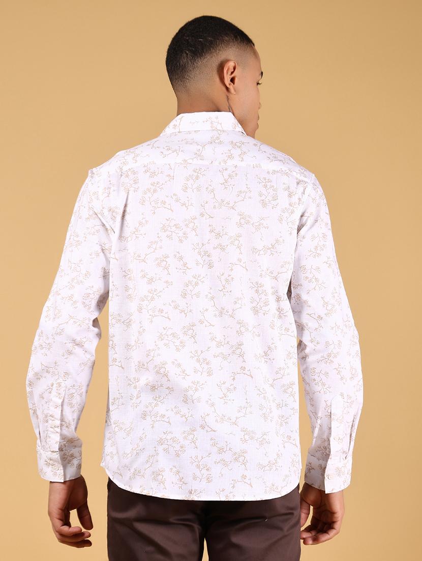 men printed long sleeve regular fit casual shirt - 21872757 - Standard Image - 3