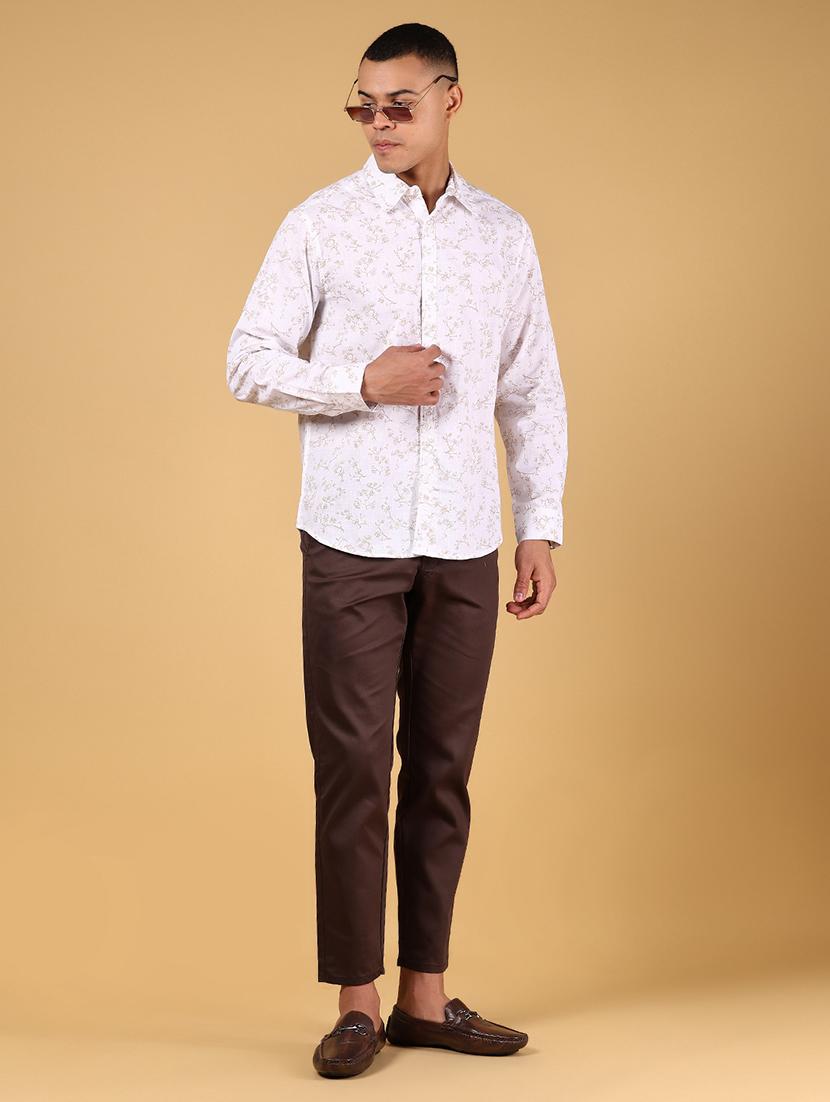 men printed long sleeve regular fit casual shirt - 21872757 - Standard Image - 5