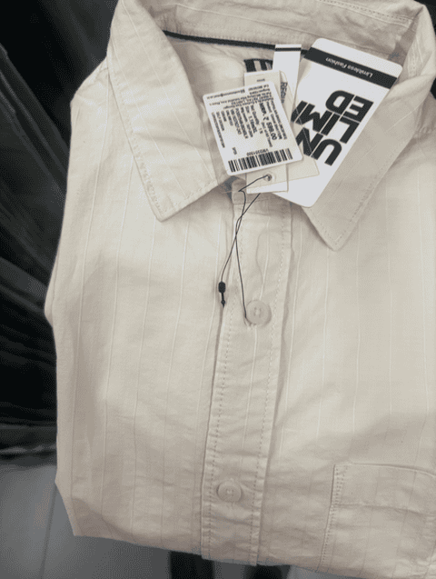 cream dobby casual shirt - 21872758 - Standard Image - 0