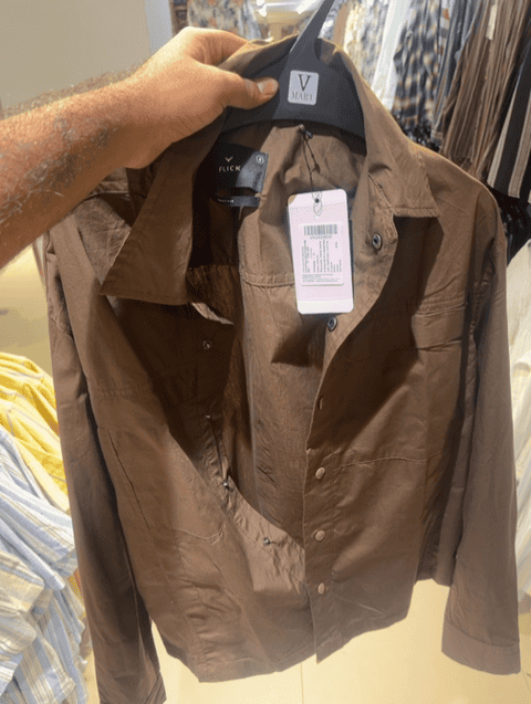 khaki poplin casual shirt - 21872759 -  Standard Image - 0