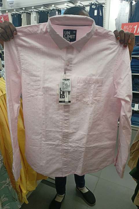 light pink dobby casual shirt - 21872778 - Standard Image - 0