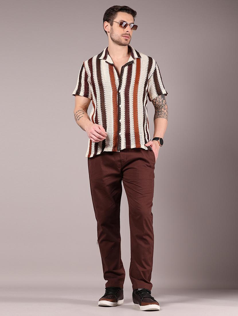 men self designed collaerd short sleeve shirt - 21872789 - Standard Image - 5