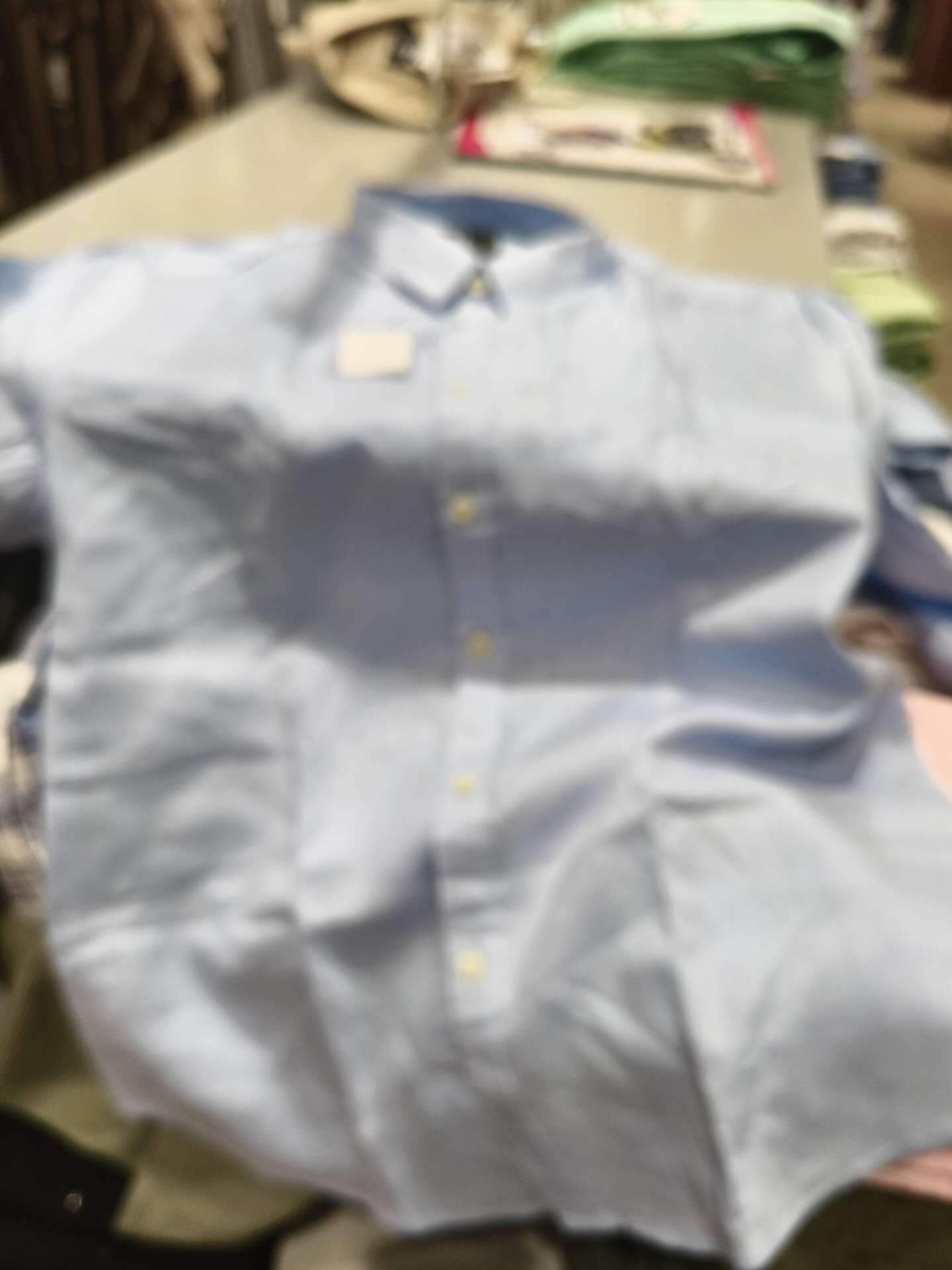 light blue cotton linen casual shirt - 21873017 -  Zoom Image - 0