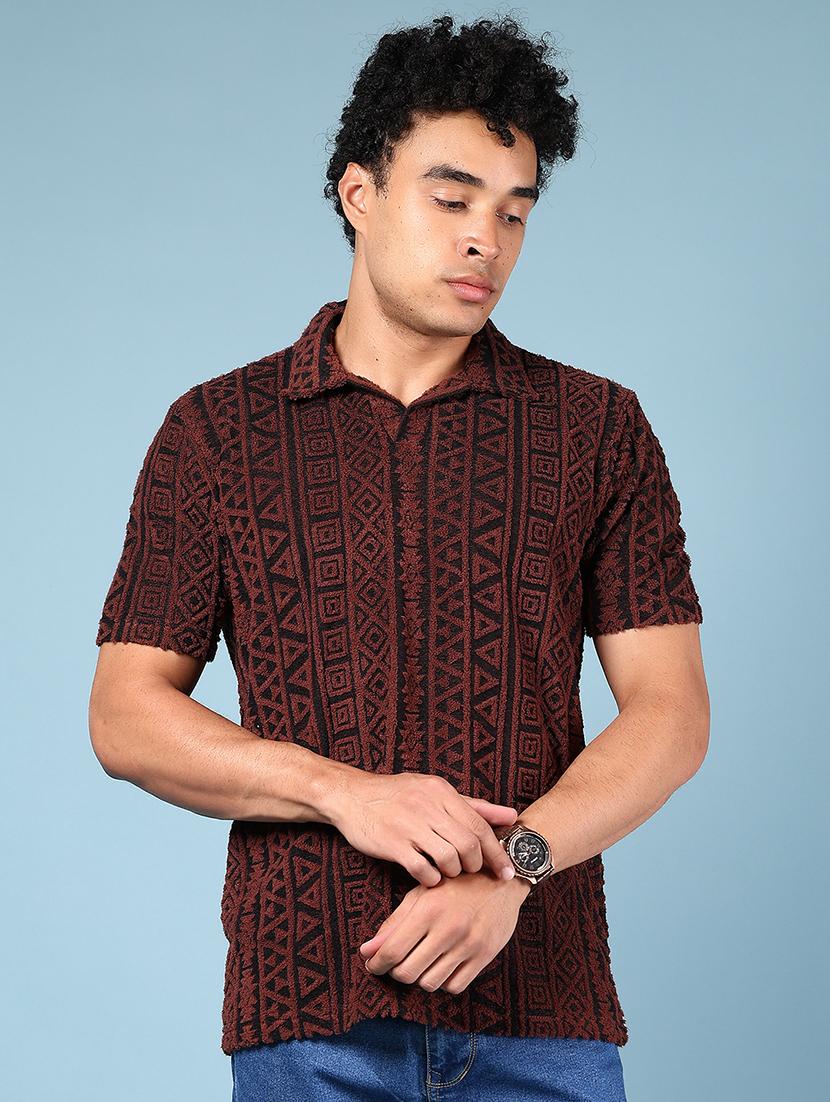 men self design short sleeve regular fit polo t-shirt - 21873027 -  Zoom Image - 0