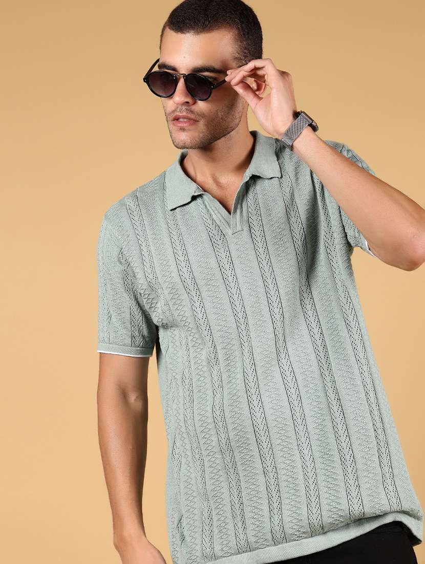 men solid short sleeve regular fit polo t-shirt