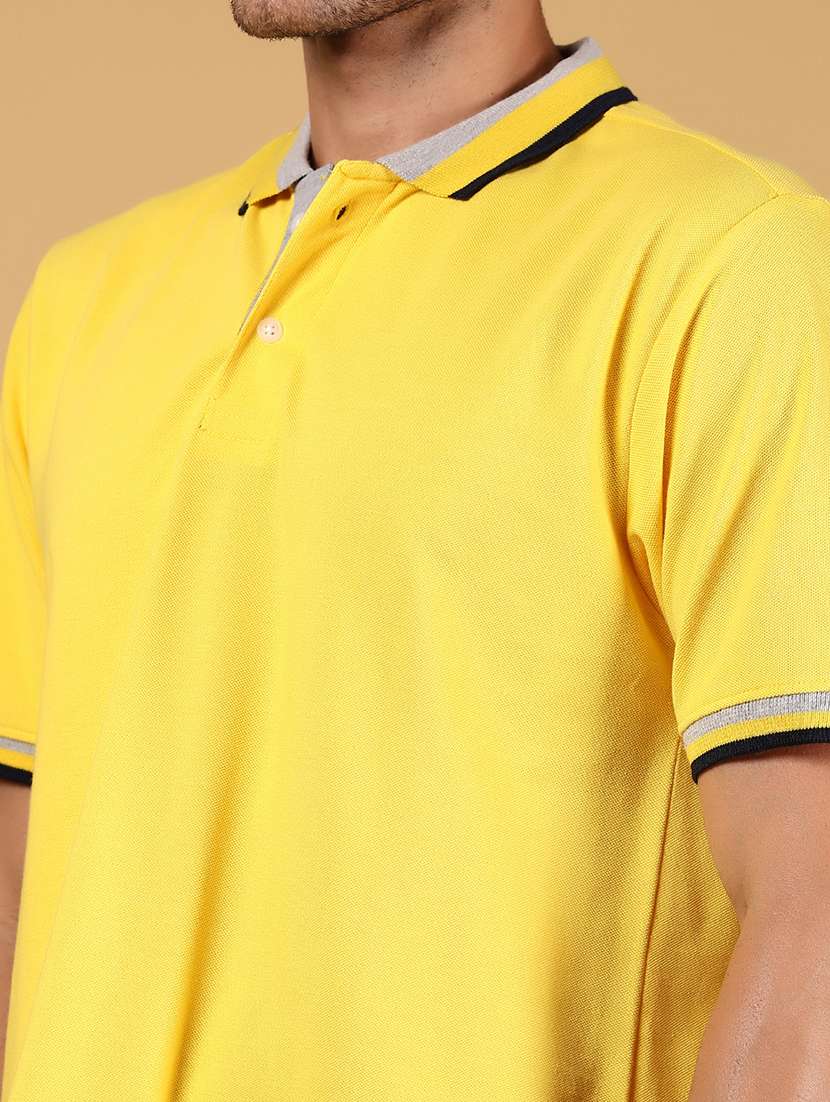 men solid short sleeve regular fit polo t-shirt - 21873038 -  Standard Image - 3