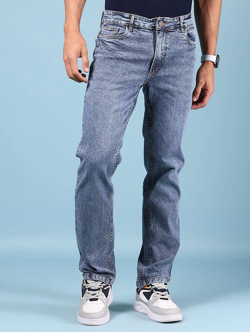 Men Blue Mid Rise Full Length Jeans