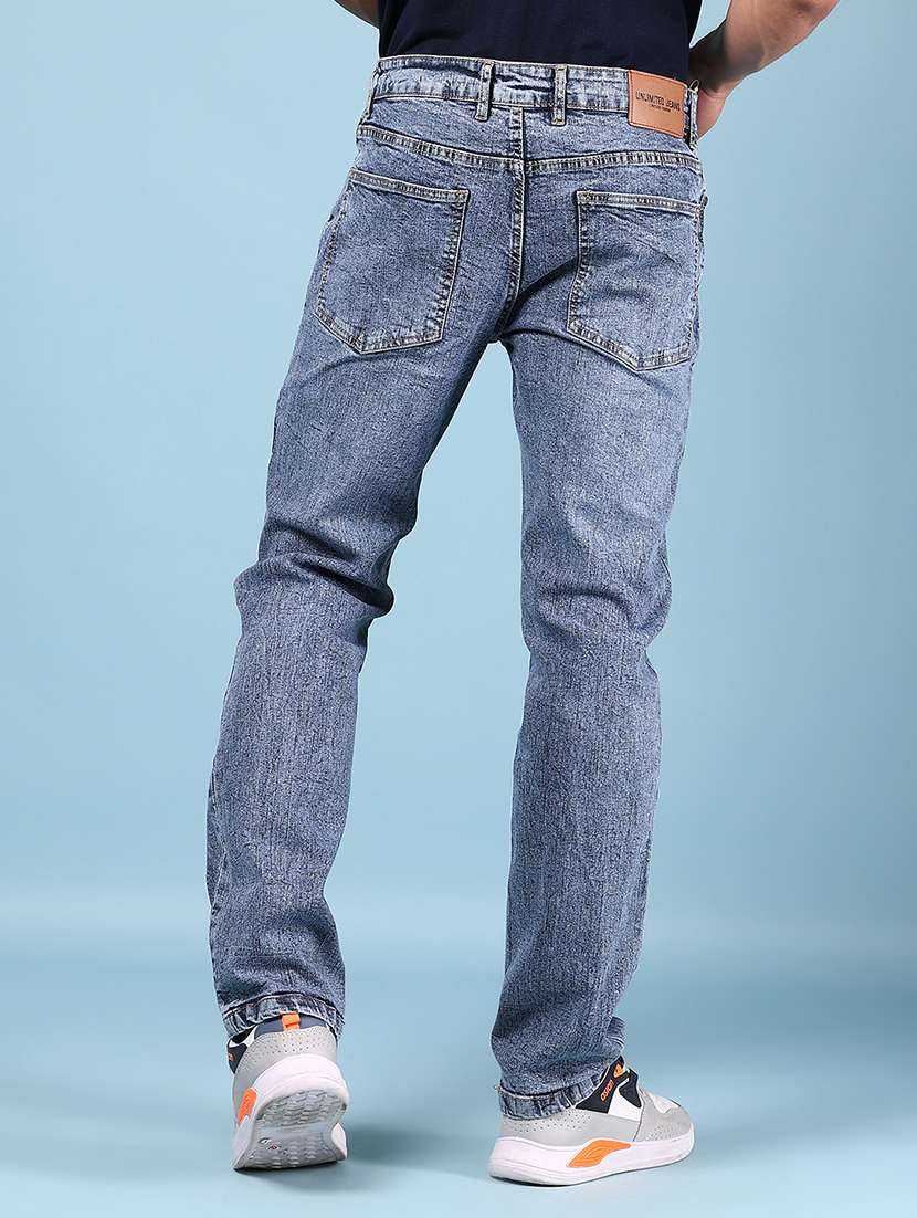 Men Blue Mid Rise Full Length Jeans