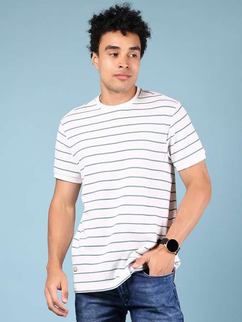 men striped short sleeve regular fit t-shirt - 21873078 - Standard Image - 0